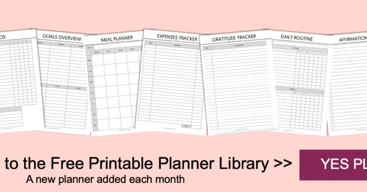 Free Printable Planner Pages