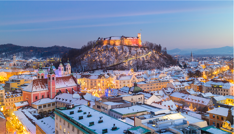 Ljubljana Winter Panorama