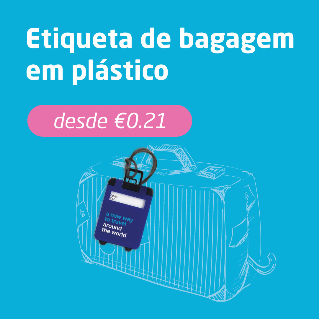 Etiqueta de bagagem em plástico