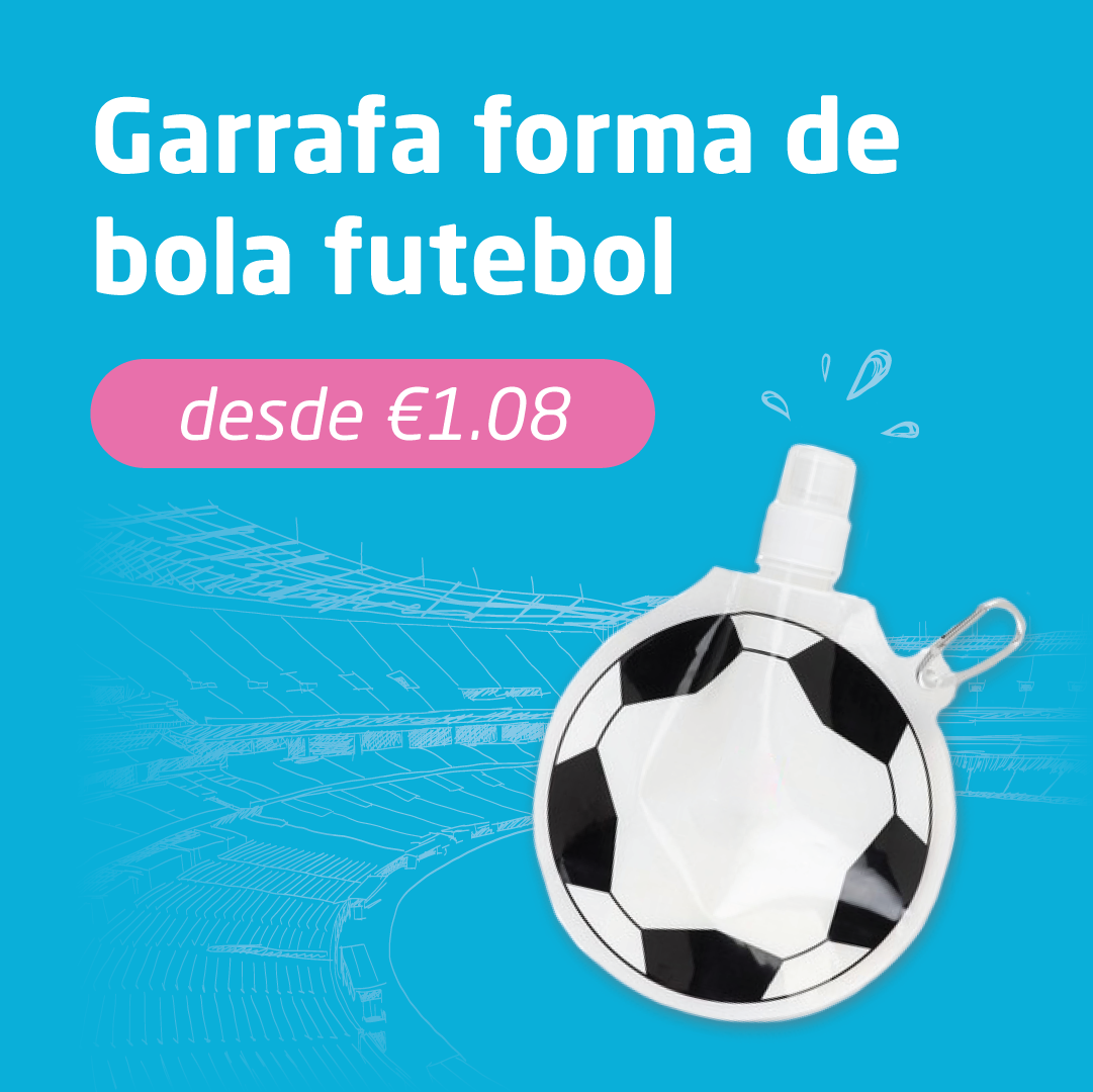 Garrafa forma de bola de futebol