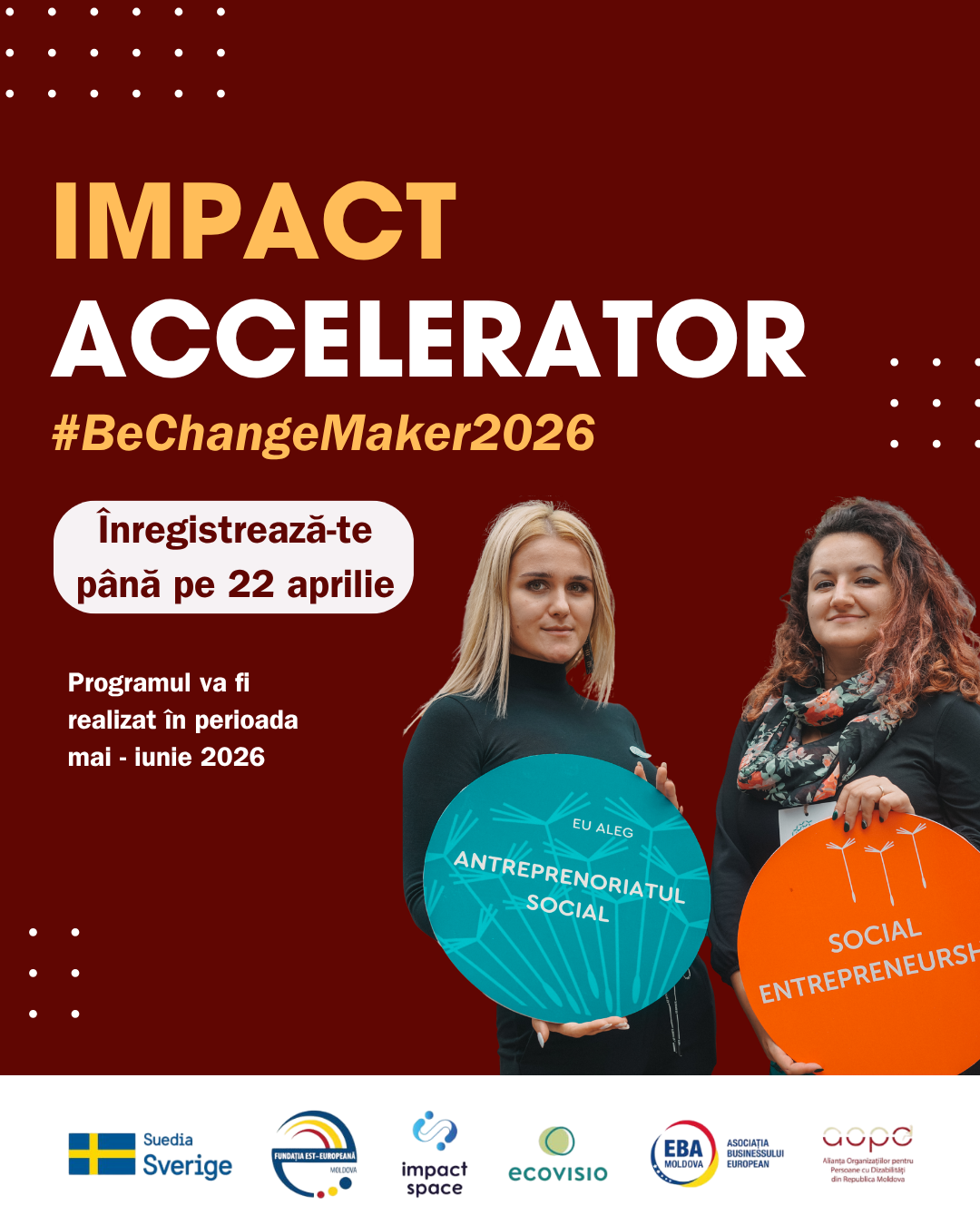 Visual about BeChangeMaker Impact Accelerator 2026