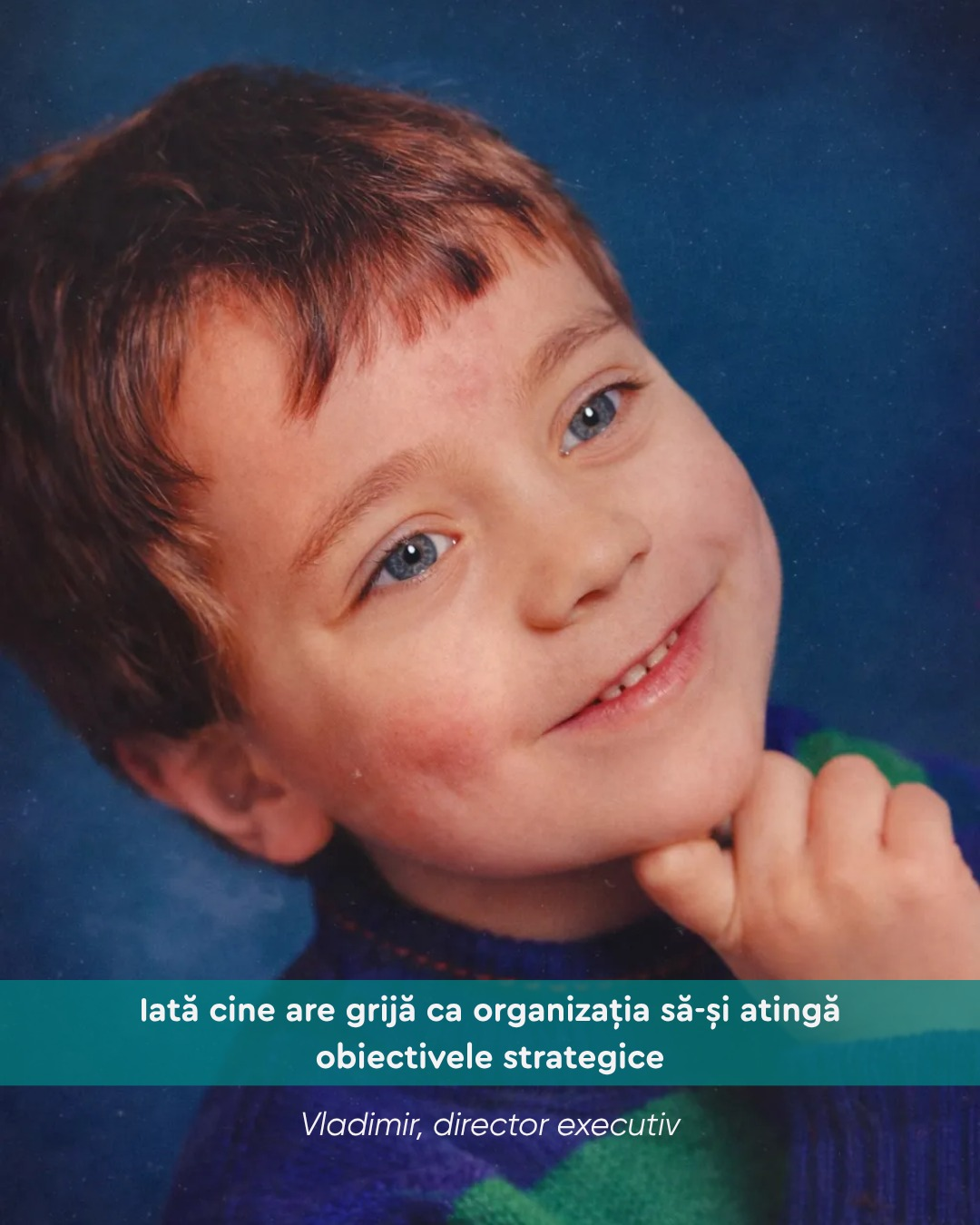 A photo of the executive director, Vladimir, as a child