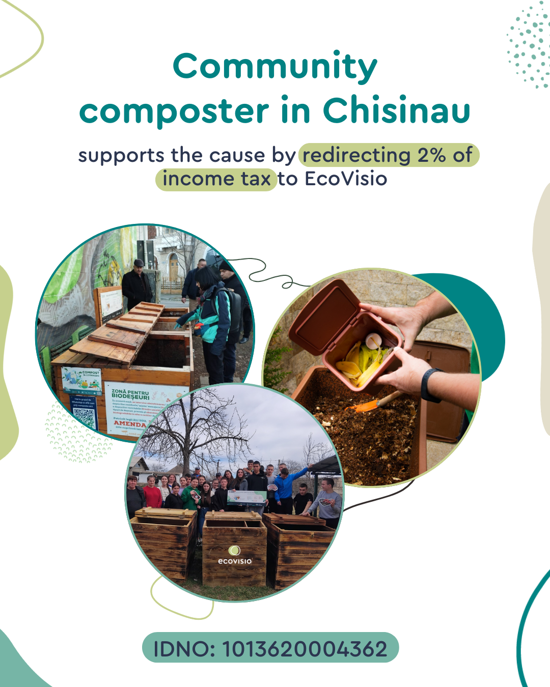 Visual on community composter in Chisinau