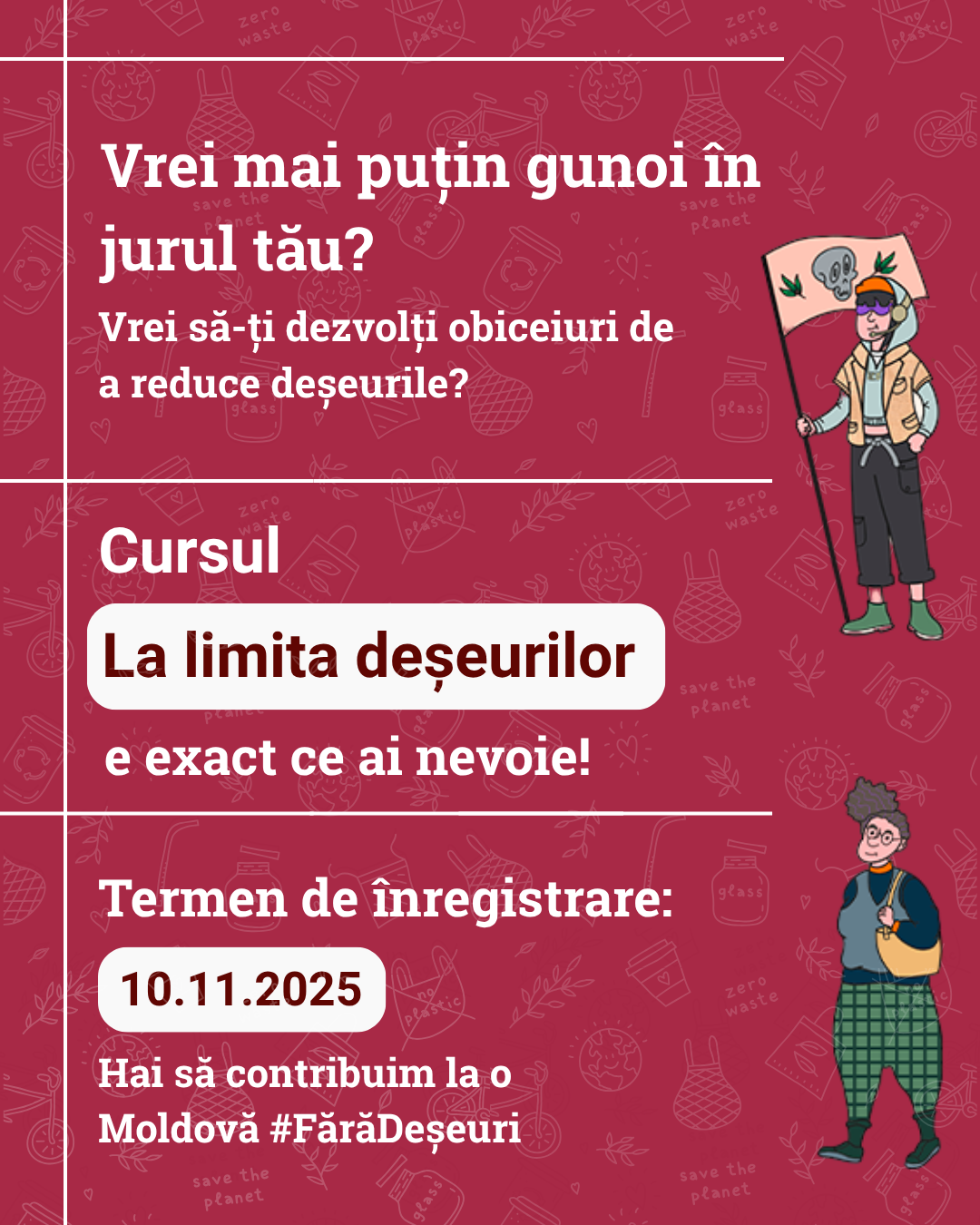 Visual about the launch of the new edition of the La Limita Deșeurilor course