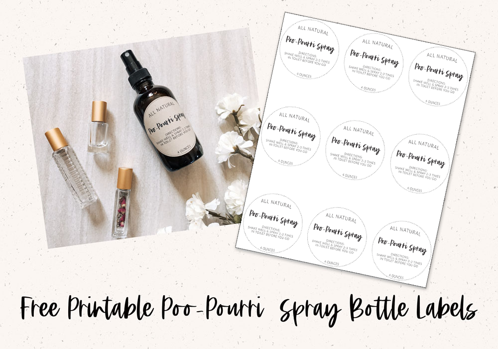 Homemade Poo Pourri Spray With Essential Oils Free Printable Label Happy Home Heart - Poo Pourri Diy Labels Homemade Poo Pourri Spray With Essential Oils Free Printable Label Happy Home Heart - Poo Pourri Diy Labels