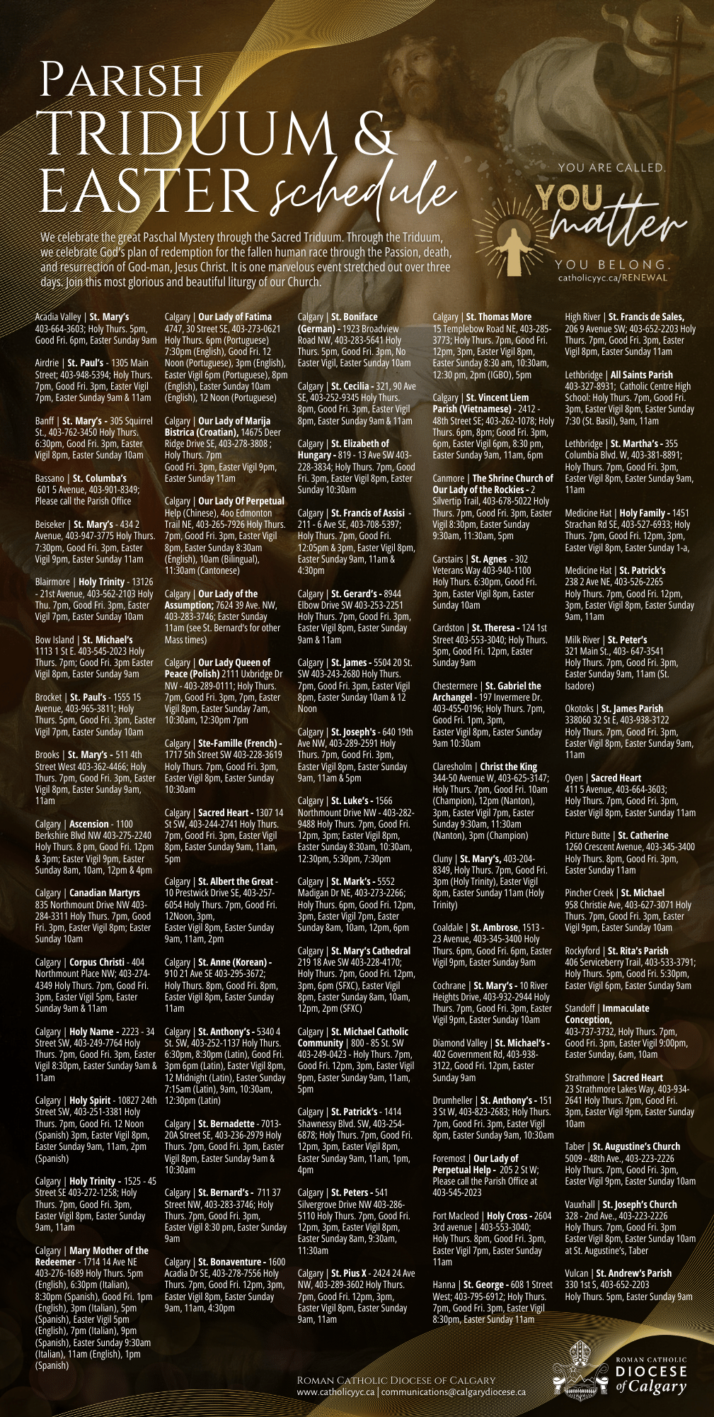 Parish Triduum and Easter Schedule is here