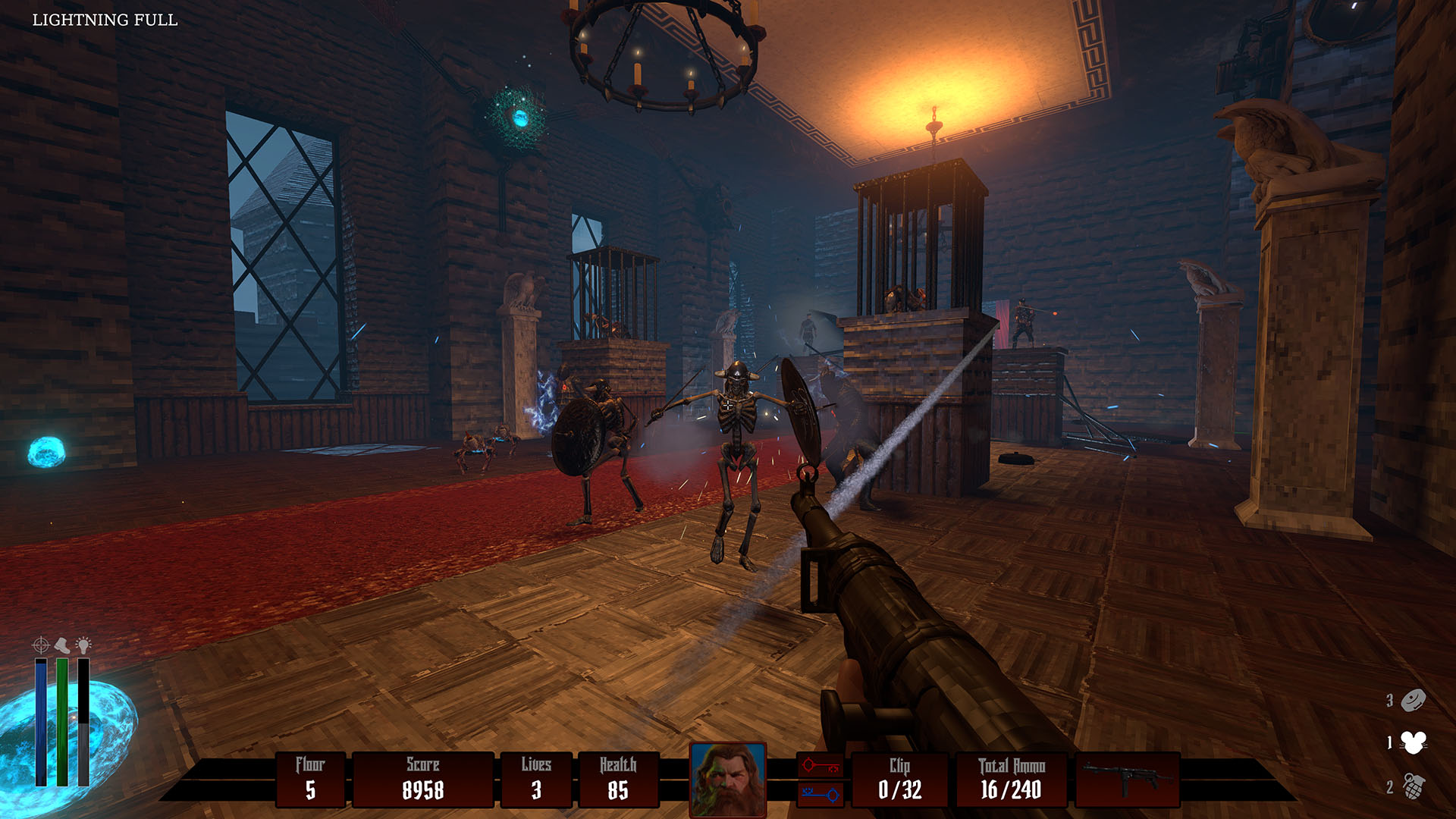 Darkenstein 3D - Skeletons galore