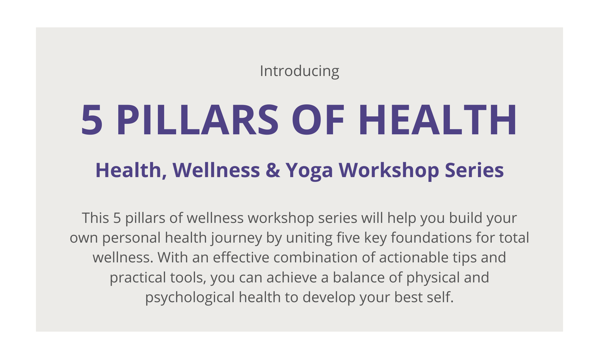 Introducing The 5 Pillars of Health Wellness Series 🧘 Terre