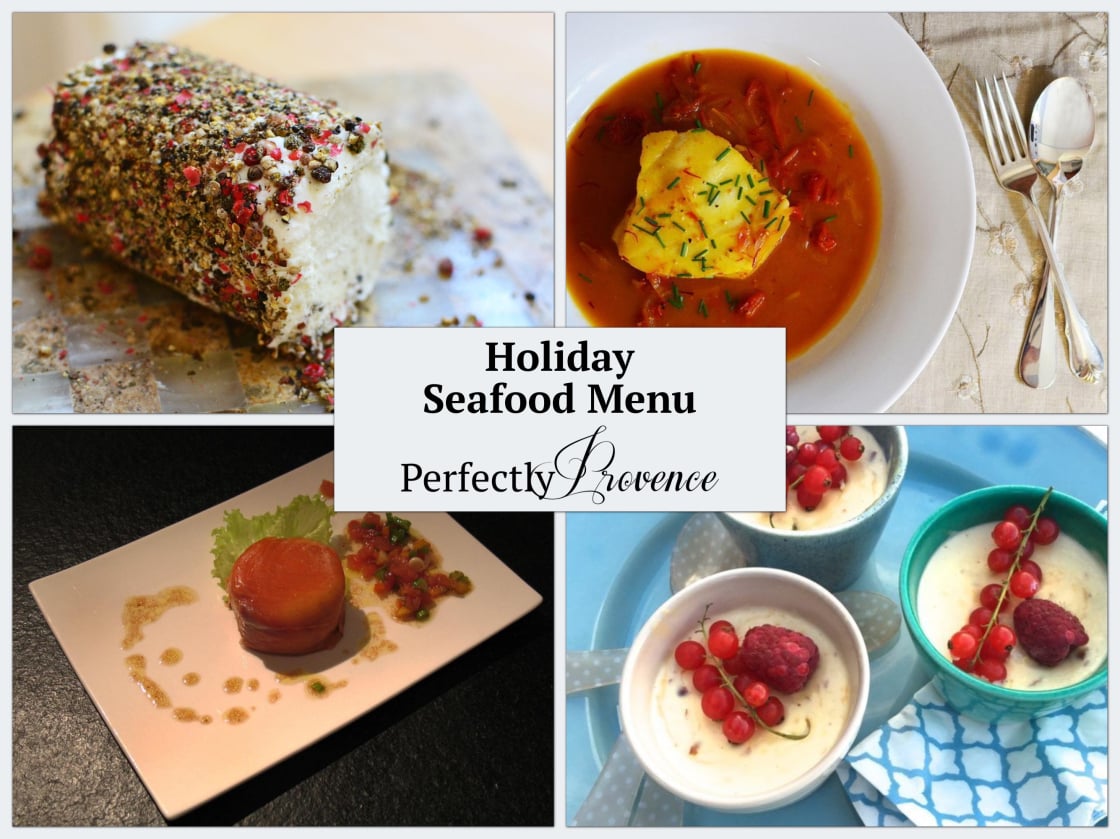 cheese log, bass in saffron, crab avacado salmon cake, lemon lavender honey pots