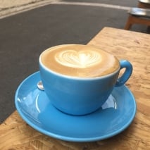 mug of cappuccino with a heart drawn in the foam