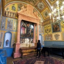 intricate interior of alter in a house of worship