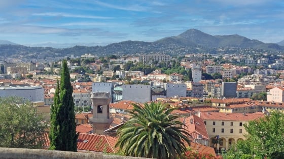 aerial view of city of Nice, France