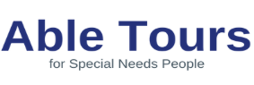 Logo reading “Able Tours” with the tagline “for Special Needs People” on a light background.