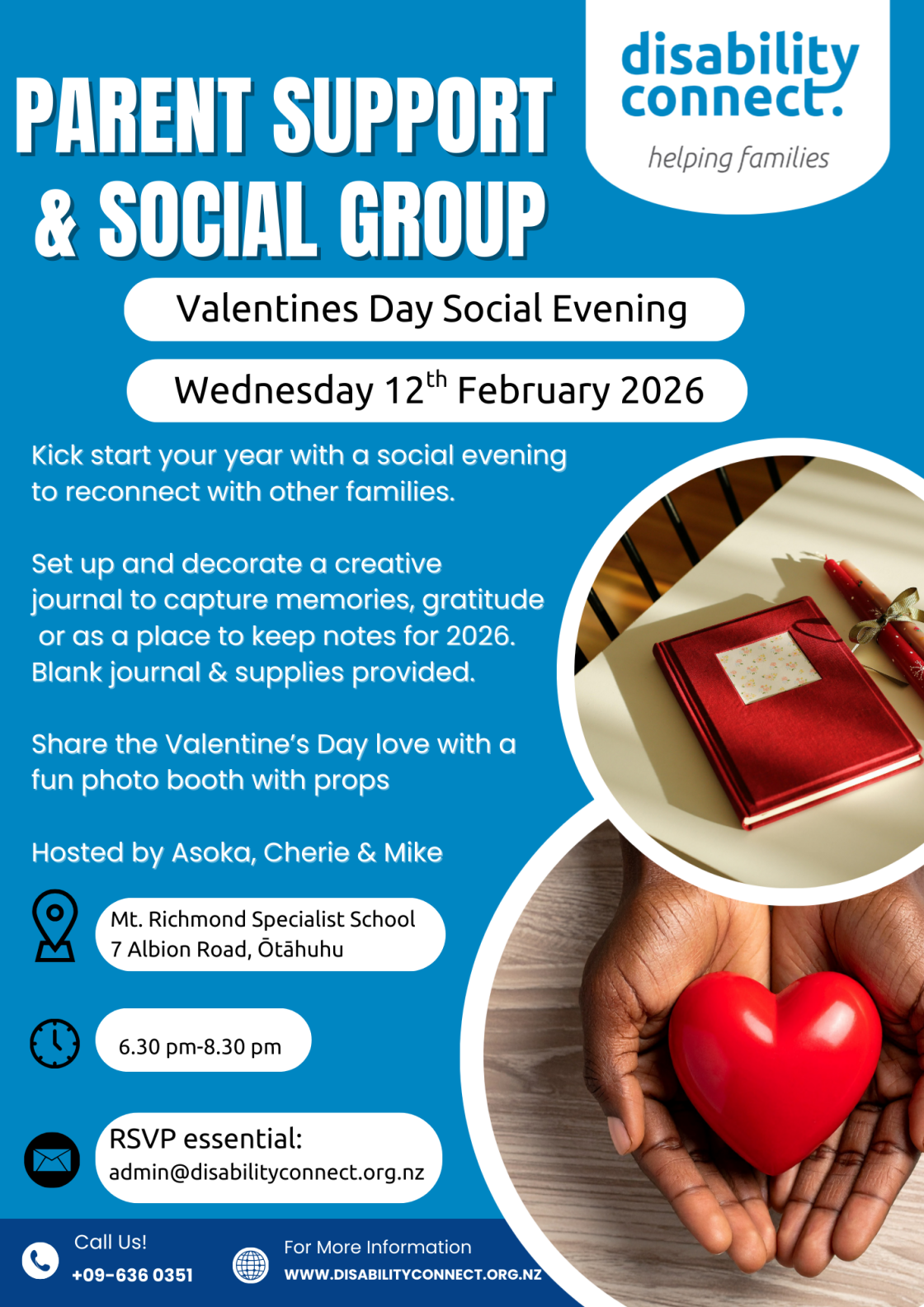 Flyer for Disability Connect's Parent Support Group