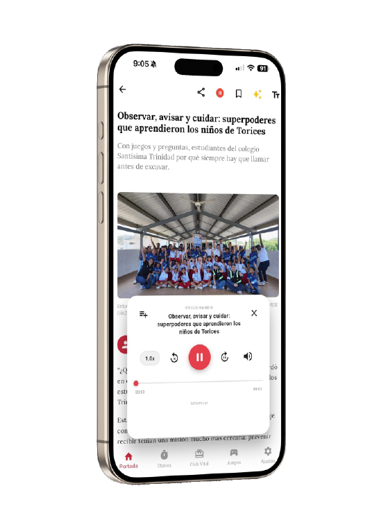Aplicación de El Universal en un teléfono