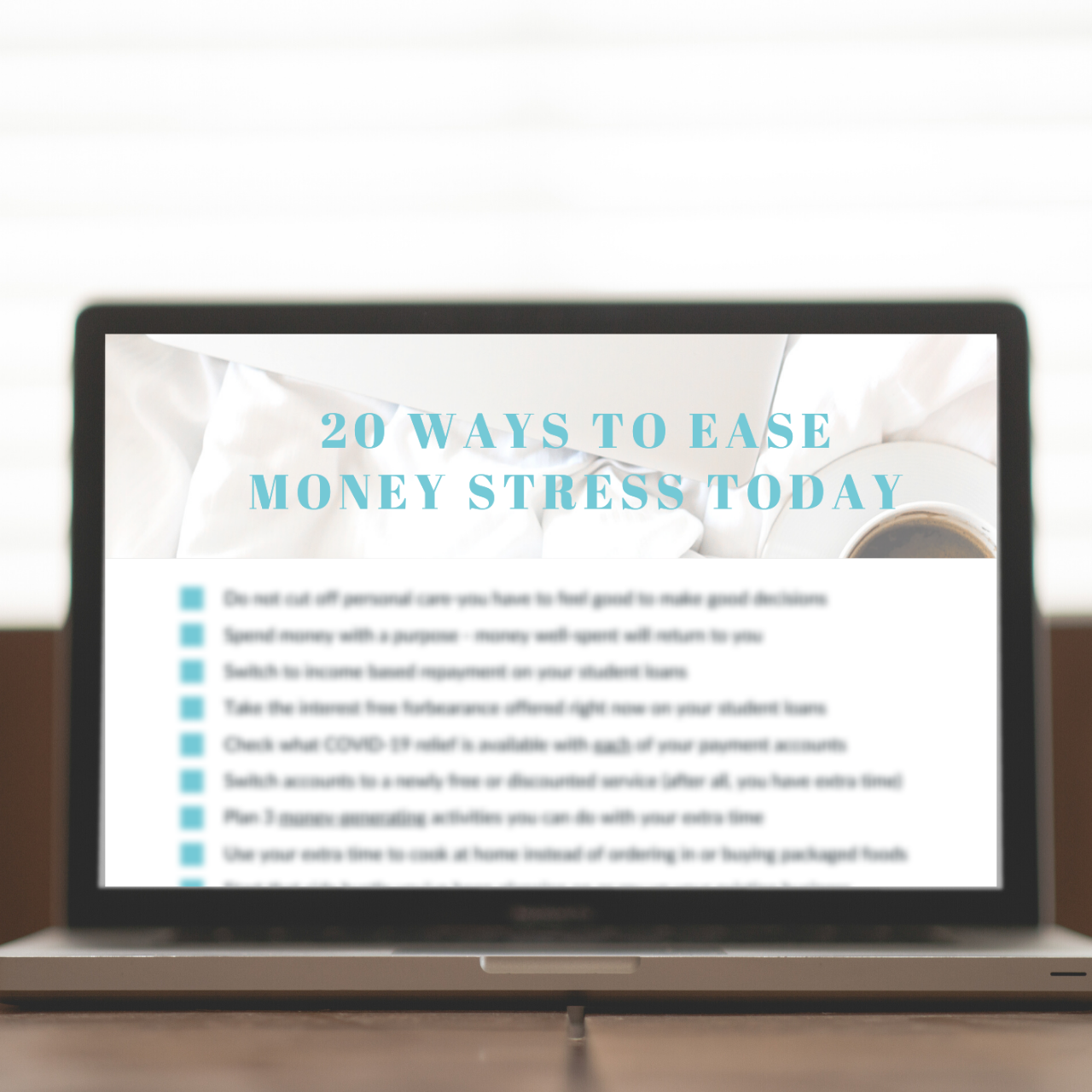 20 Ways to Ease your Money Stress