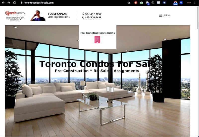 TorontoCondosForSale.com - Find any Platinum VIP Condo For Sale in Toronto by Yossi Kaplan, MBA