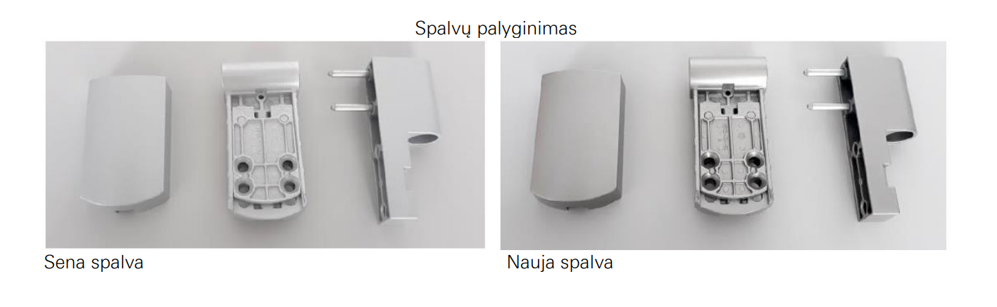 Roto Solid B, Solid C vyrių DeltaS ir Silver Hamburg spalvų keitimas į spalvą STS-Optik