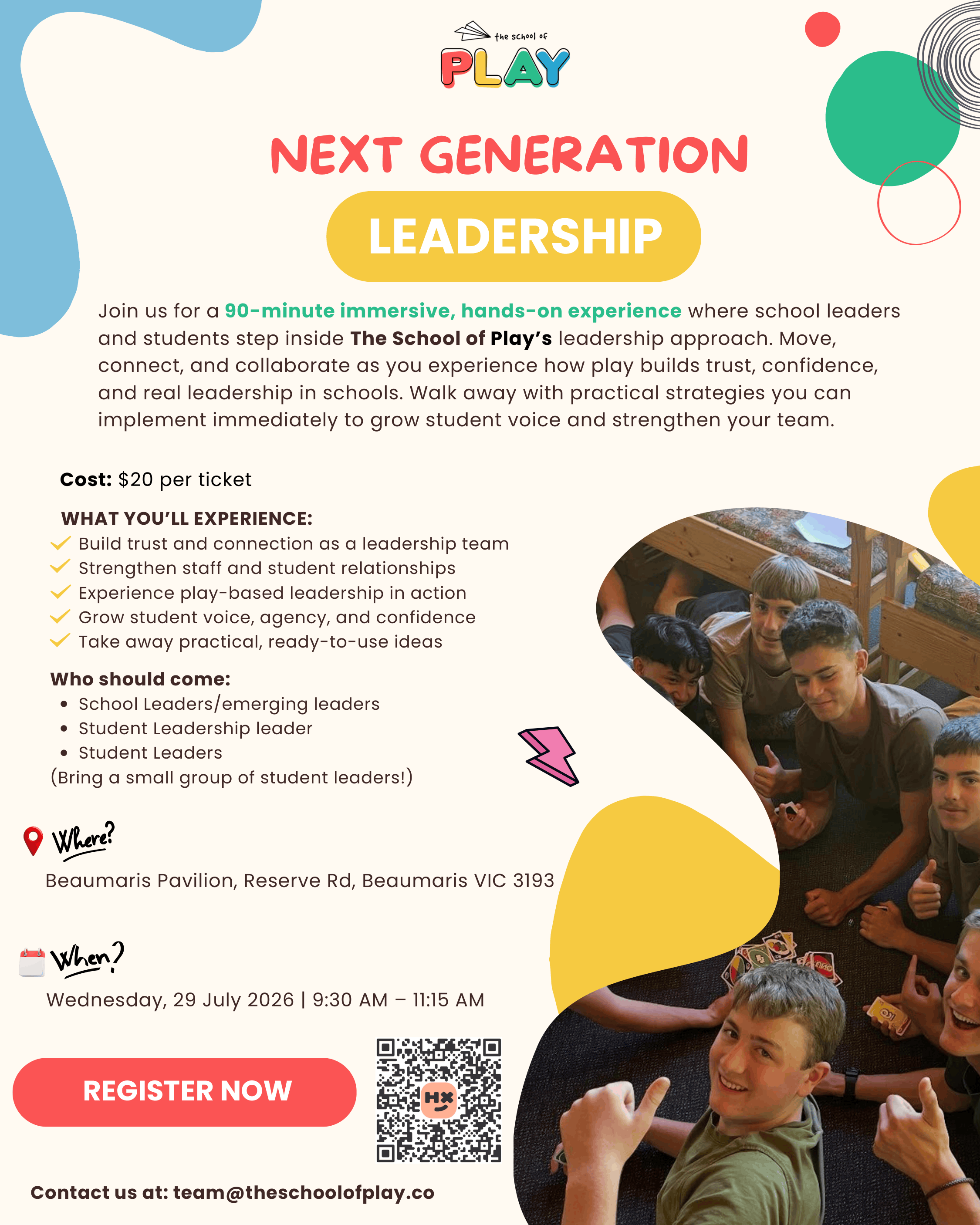 Next Generation Leadership Experience at Beaumaris Pavilion