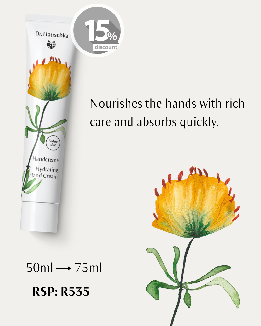 Dr. Hauschka Hydrating Hand Cream 75ml Limited Edition