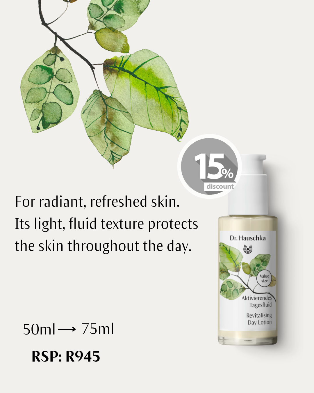 Dr. Hauschka Revtalizing Day Lotion Limited Edition 75ml
