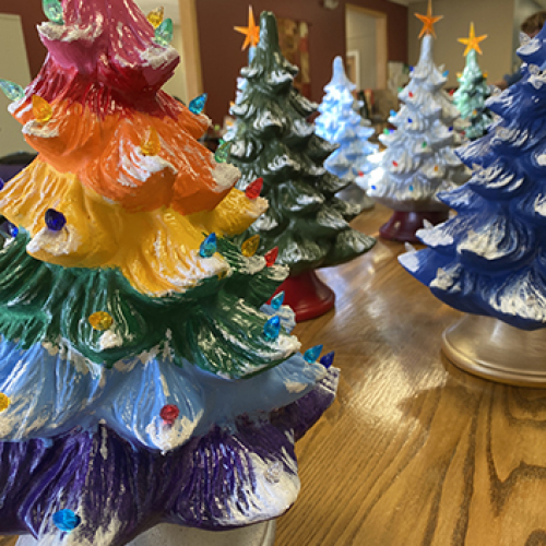 Who wants to paint a ceramic Christmas tree?