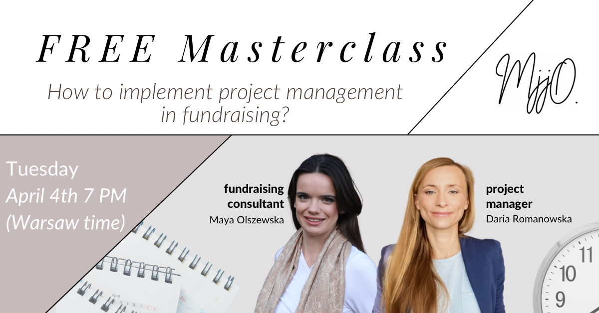 Mjjo masterclass how to implement project management in fundraising