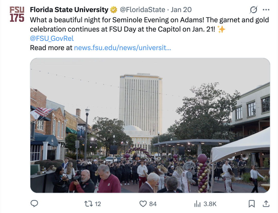 Springing back into action on the first day of classes! 📸☀️🌴 #WelcomeFSU