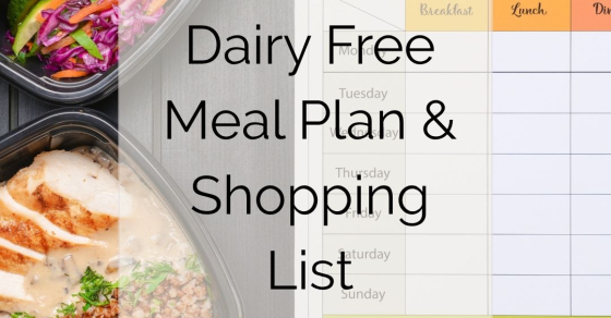 Gluten and Dairy Free Meal Plan With Shopping List
