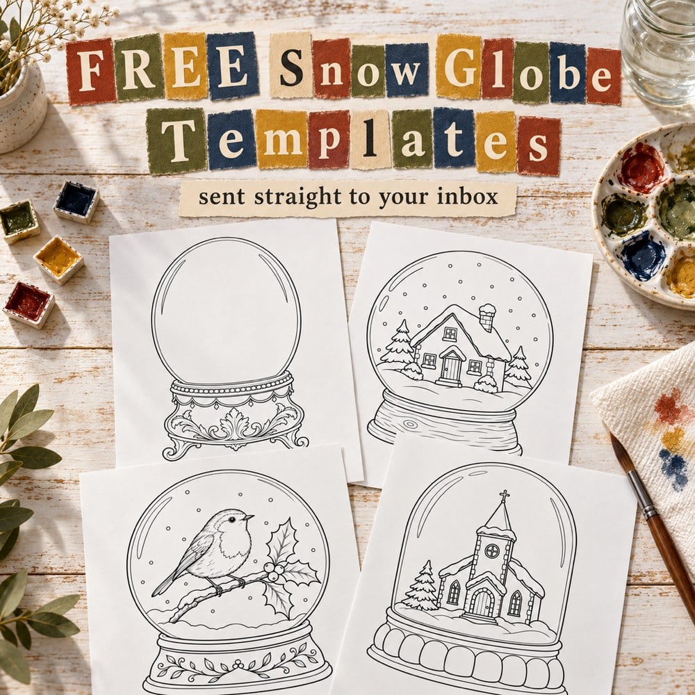 12 free snow globe templates sign-up card