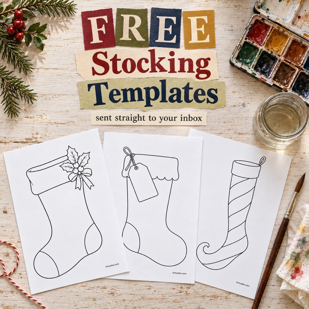 12 free Christmas stocking templates sign-up card