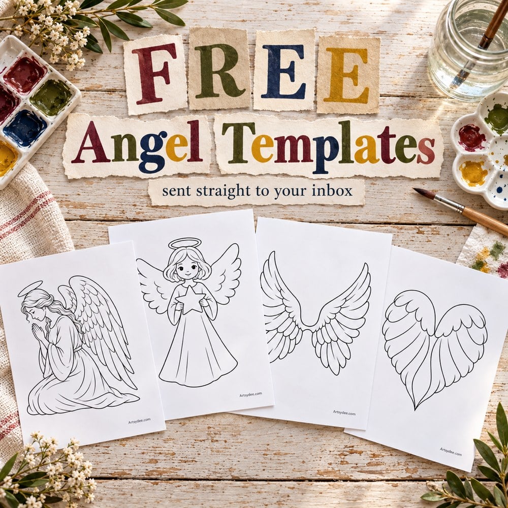 12 free angel templates sign-up card