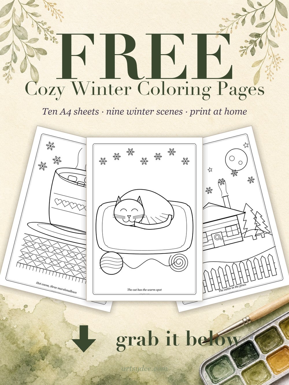 Free winter coloring pages