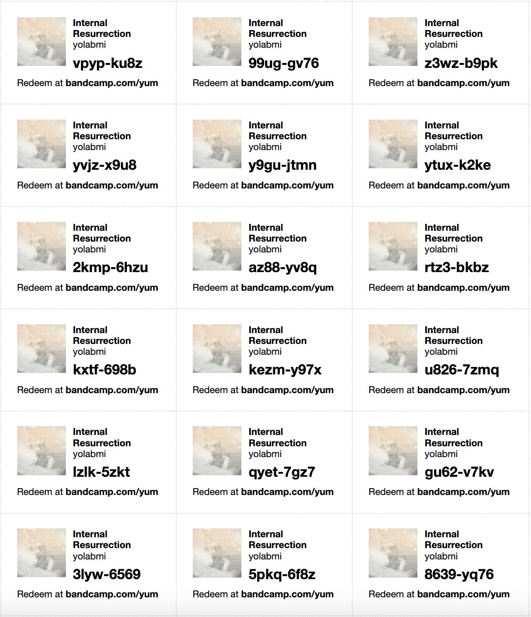 yolabmi download codes