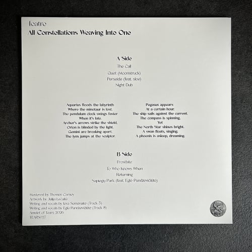Teatre - All Constellations Weaving Into One vinyl backside