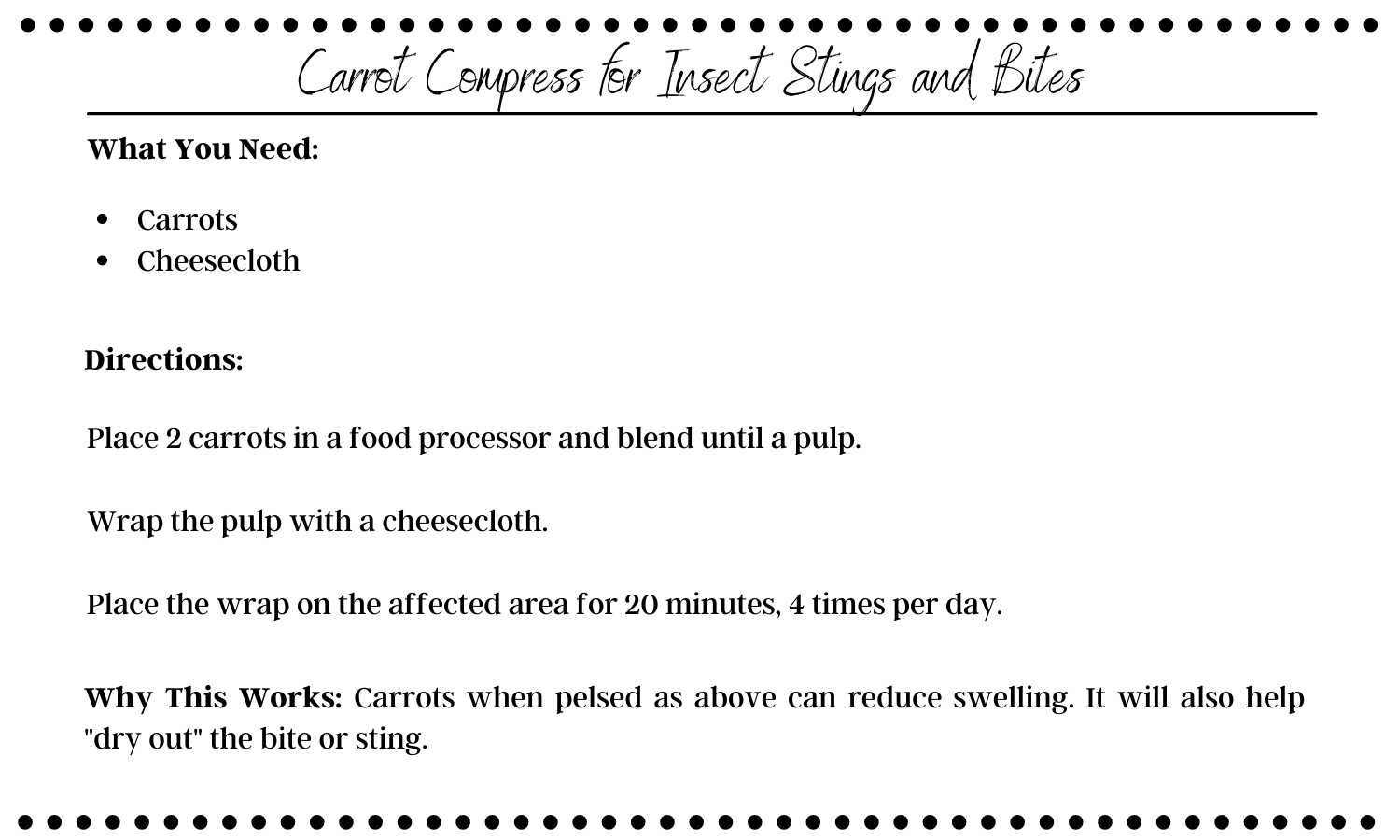 Carrot Compress Natural Home Remedies PDF