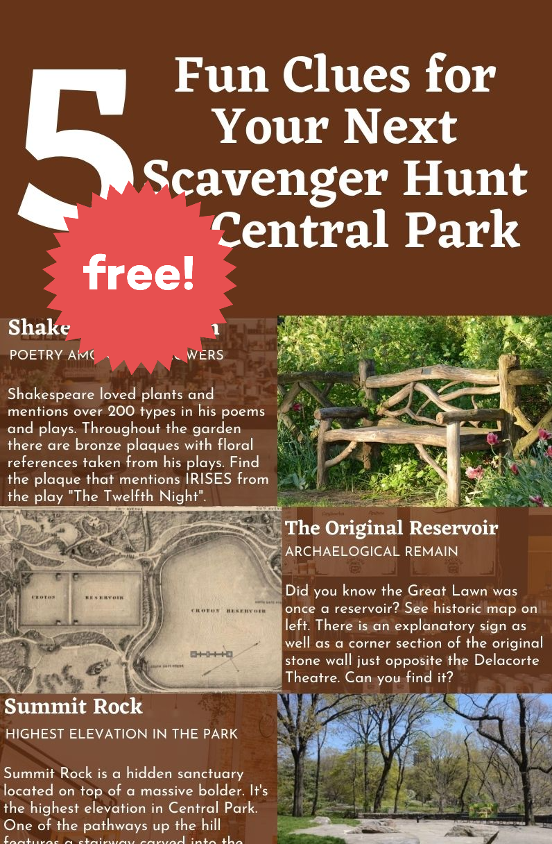 Insightful clues for creating your own discovery adventure in Central Park