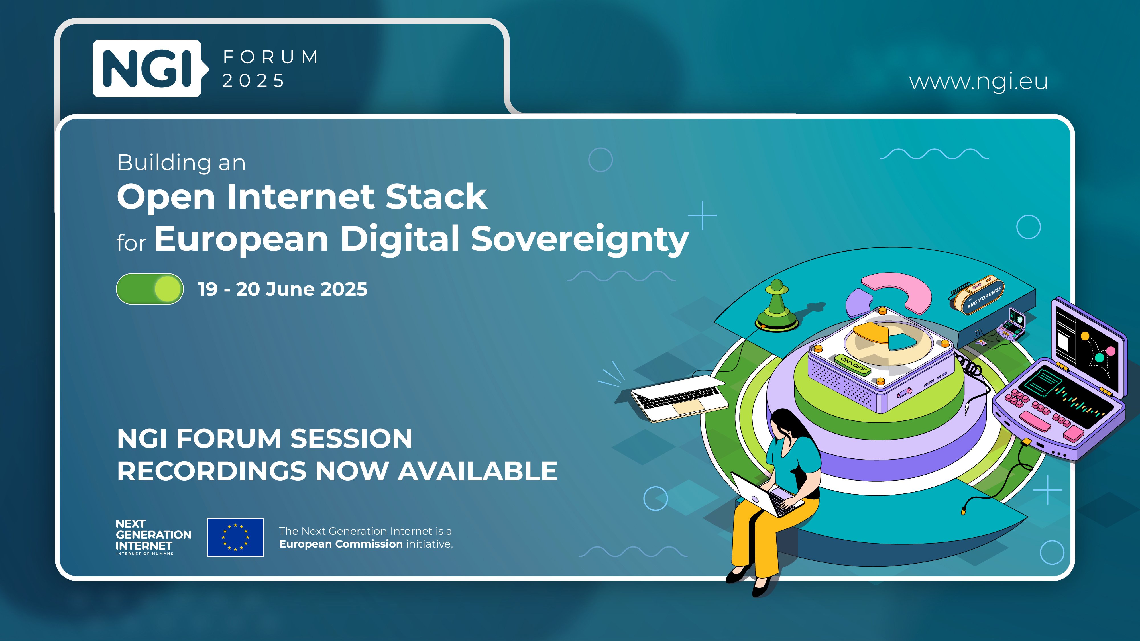 Graphic card of NGI Forum's recordings availability