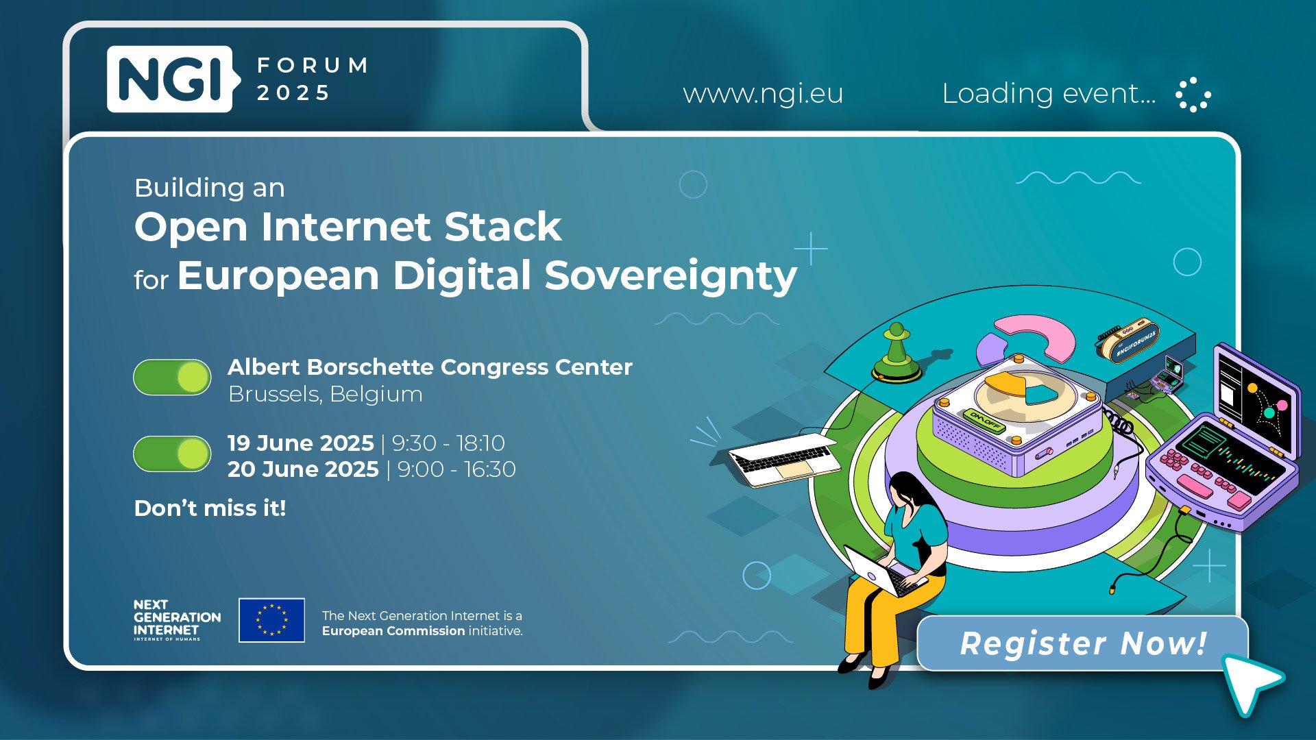 Graphic card with NGI Forum's information