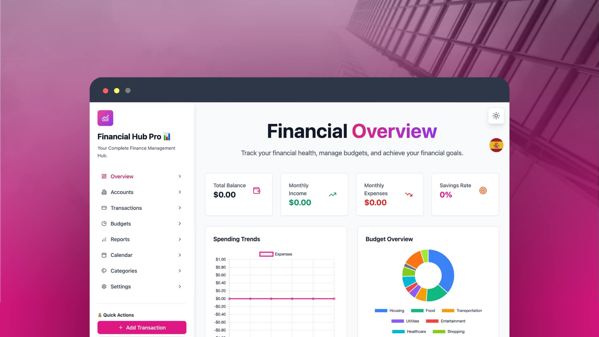 Finance Manager Pro Demo