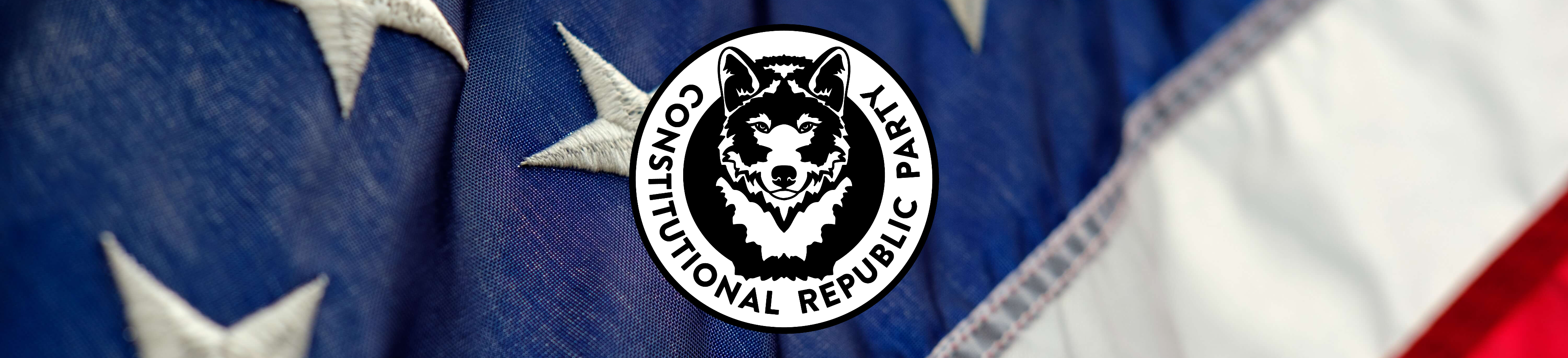 Constitutional Republic Party Logo and American Flag