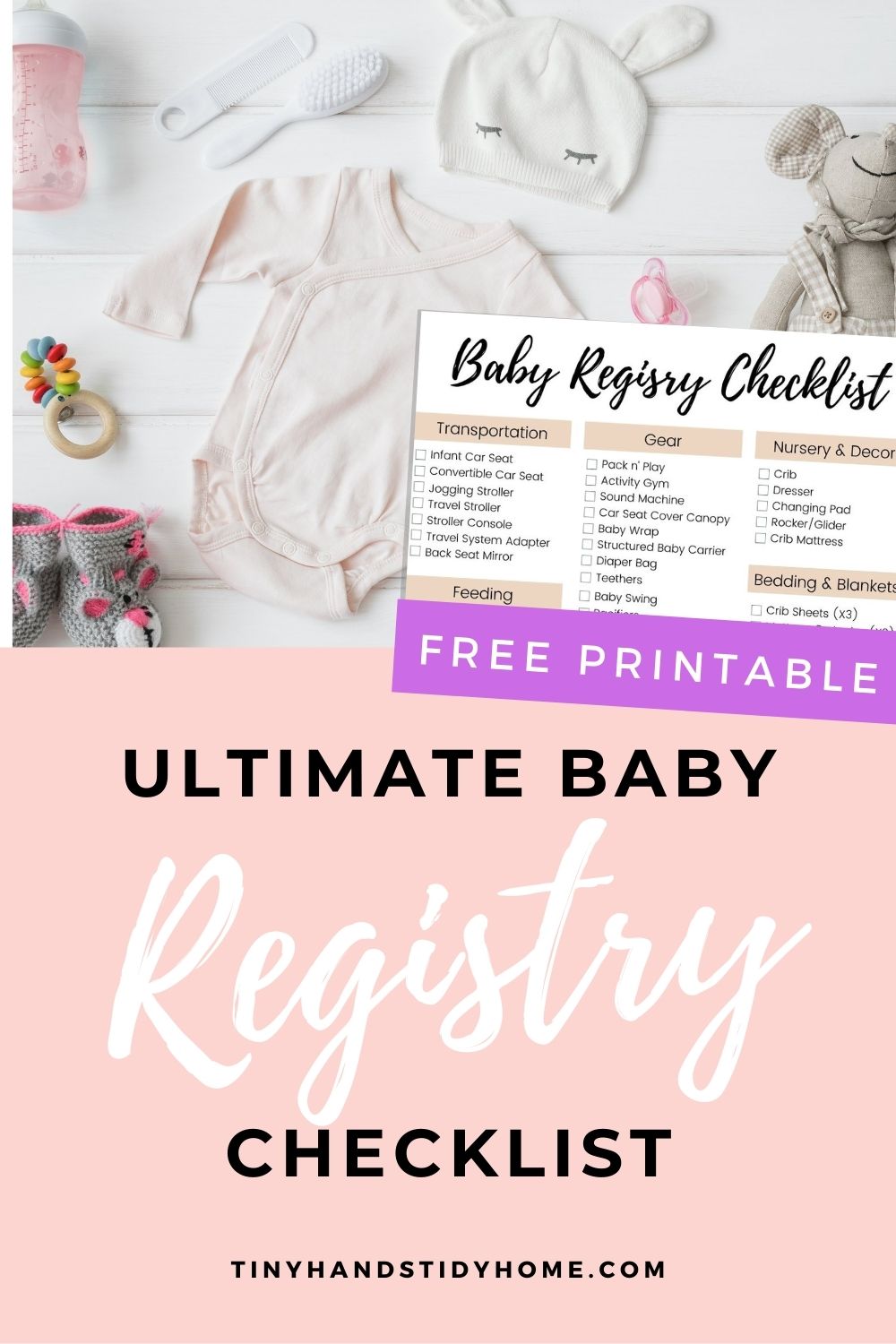 Free Printable Baby Registry Checklist