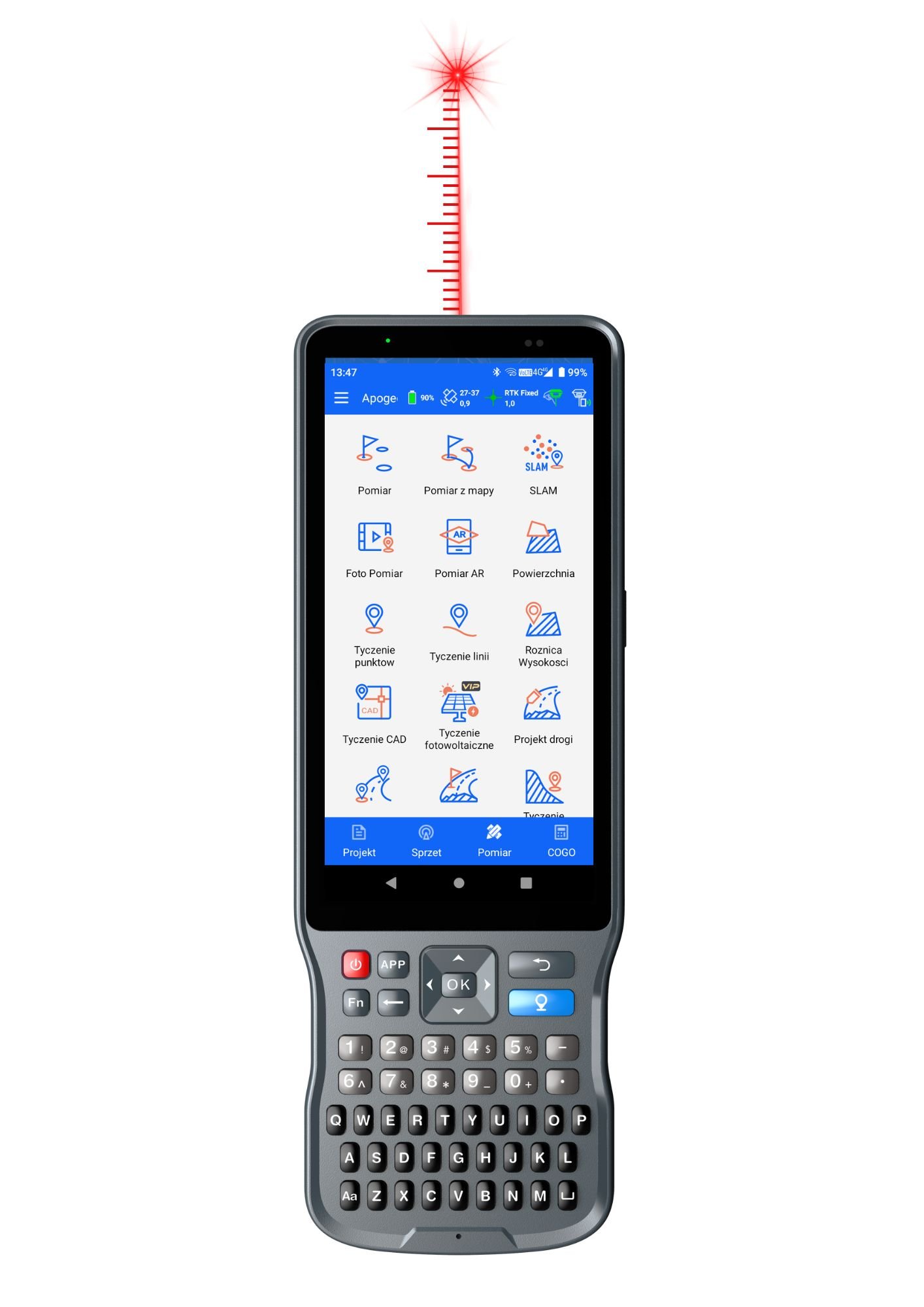 HI-TARGET vRTK IMU IHAND55 APOGEO Laser