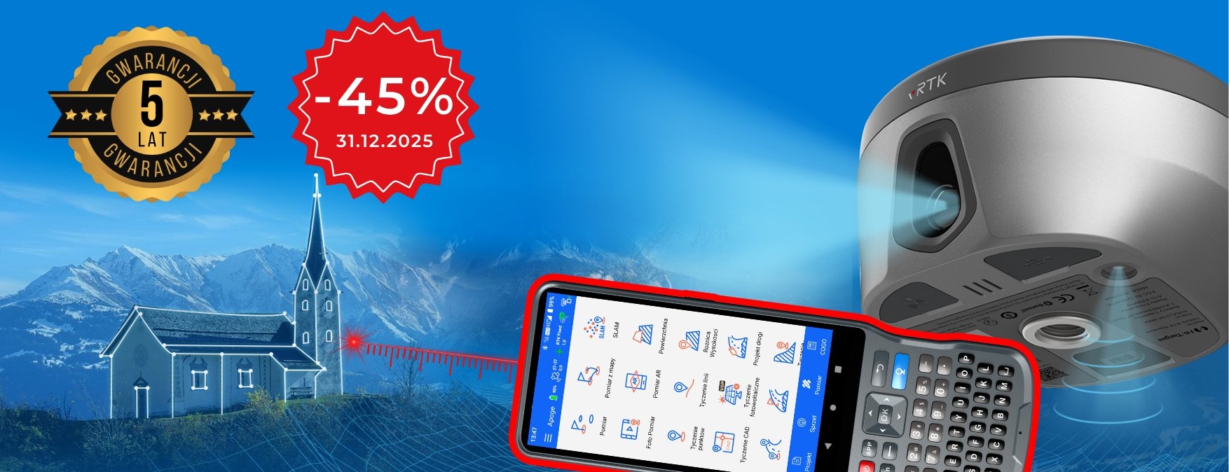 HI-TARGET vRTK GNSS dalmierz 5 lat gwarancji 45 rabat do 31.12.2025