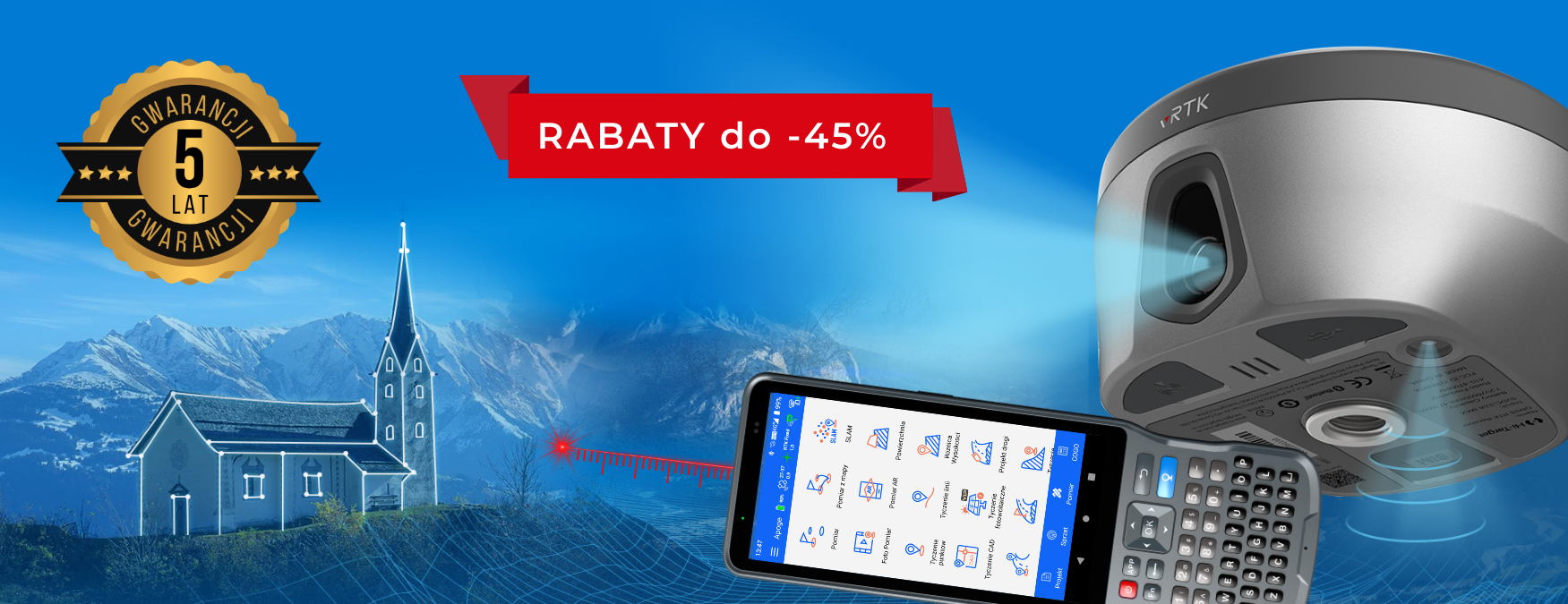 HI-TARGET vRTK GNSS dalmierz 5 lat gwarancji 45 rabat