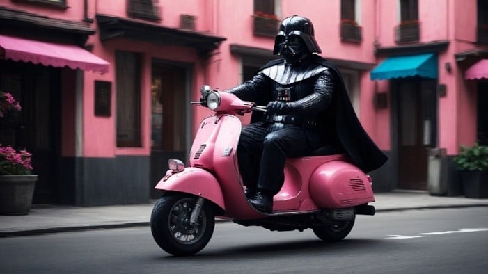After losing his favourite toy, Darth is forced to take alternative transport to work.