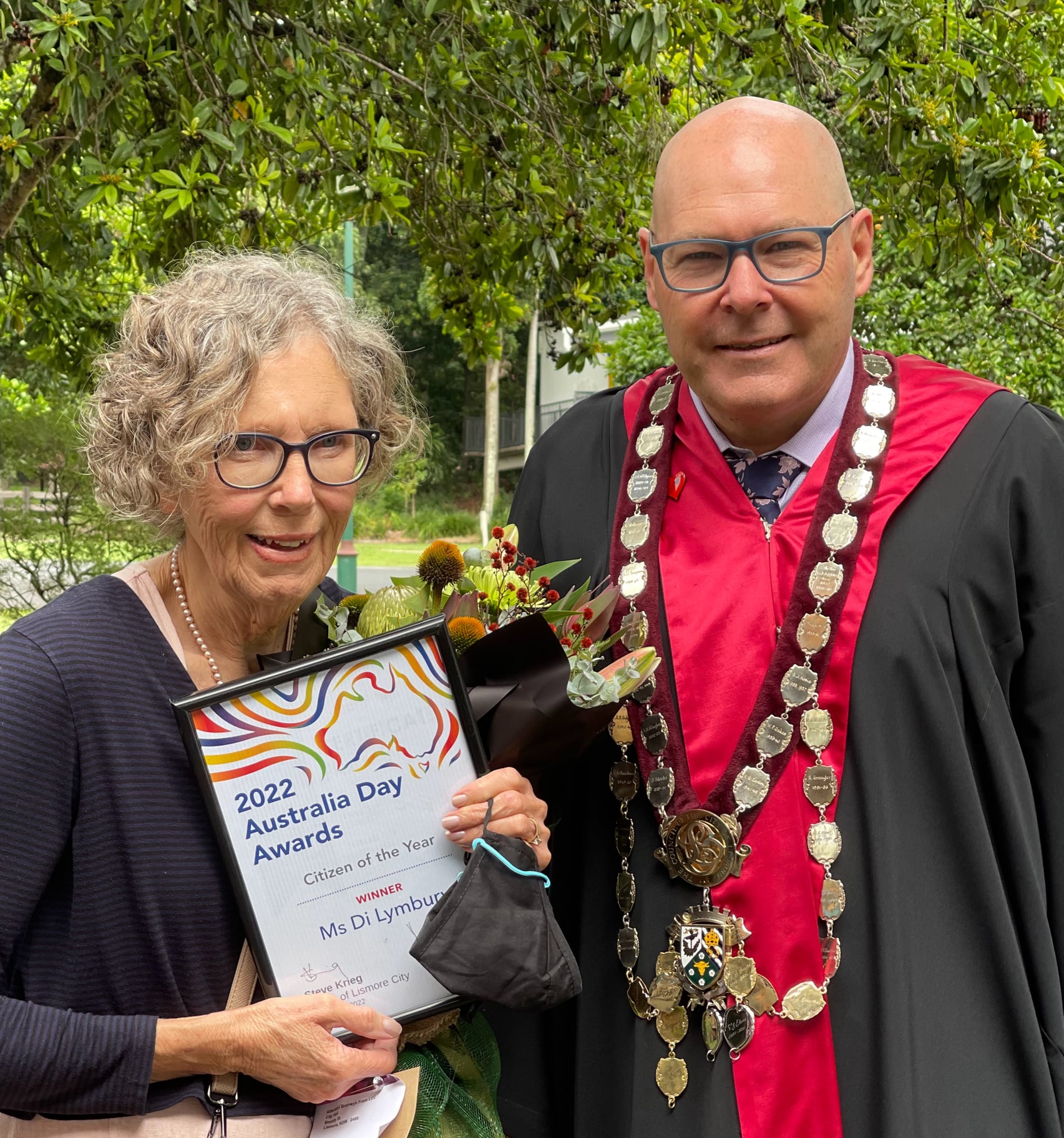 Congratulations Di, Lismore citizen of the year 2022