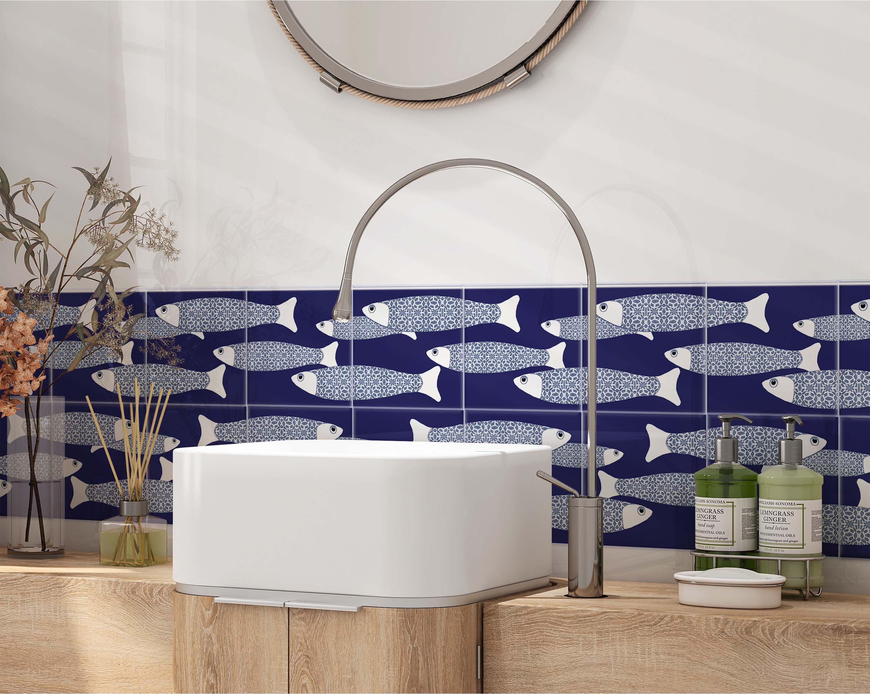 Ocean Shoal large scale border tiles by DoodlePippin