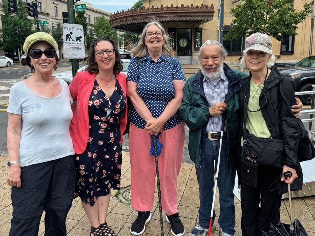 Councilmember Brianne Nadeau poses with four members of the 