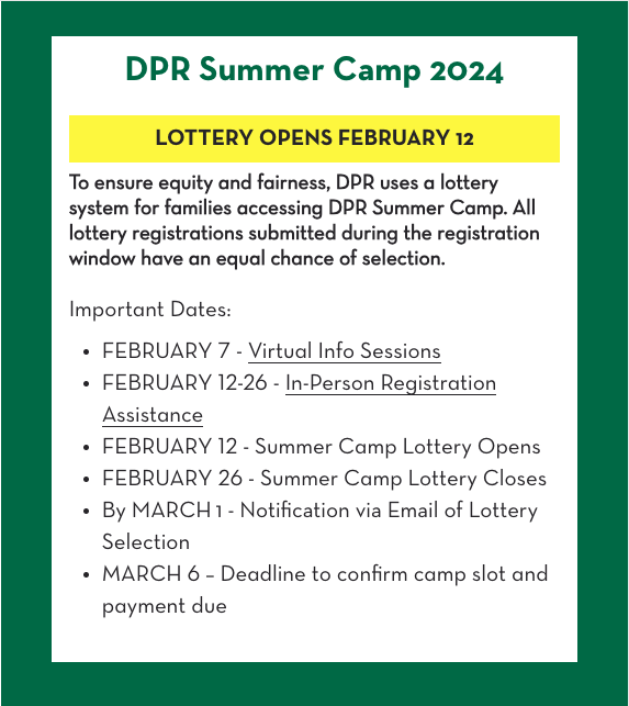 Important dates. Also in text of newsletter post below.